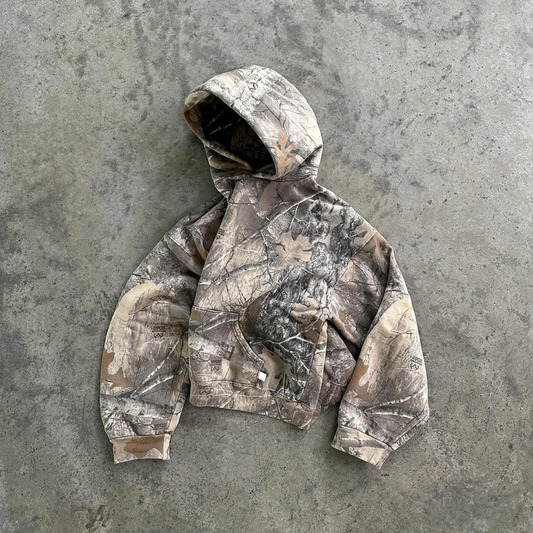 Men's(custom)All over(Tree-printed)Cotton Blended camouflage Hoodie