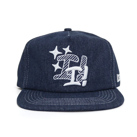 Men's(casual)Denim(5 panel)flat brim snapback Cap/Hat